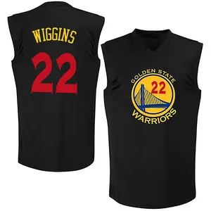 Golden State Warriors Swingman Gold Andrew Wiggins Black New Fashion Jersey - Men's