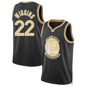 Golden State Warriors Swingman Gold Andrew Wiggins Black Select Series Jersey - Men's