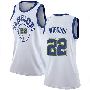 Golden State Warriors Swingman Gold Andrew Wiggins White Hardwood Classics Jersey - Women's