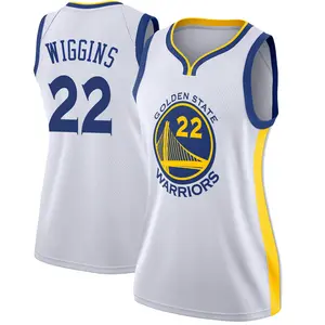 Golden State Warriors Swingman Gold Andrew Wiggins White Jersey - Association Edition - Women's