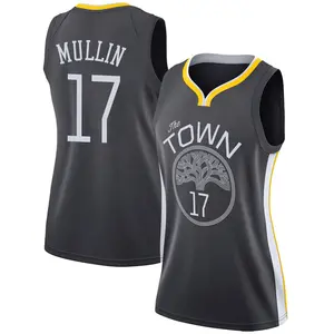 Golden State Warriors Swingman Gold Chris Mullin Black Jersey - Statement Edition1 - Women's