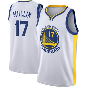 Golden State Warriors Swingman Gold Chris Mullin White Jersey - Association Edition - Men's