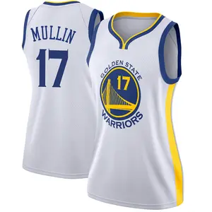 Golden State Warriors Swingman Gold Chris Mullin White Jersey - Association Edition - Women's