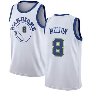 Golden State Warriors Swingman Gold De'Anthony Melton White Hardwood Classics Jersey - Men's