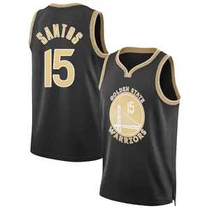 Golden State Warriors Swingman Gold Gui Santos Black Select Series Jersey - Men's