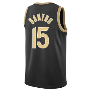 Golden State Warriors Swingman Gold Gui Santos Black Select Series Jersey - Men's