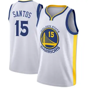 Golden State Warriors Swingman Gold Gui Santos White Jersey - Association Edition - Men's