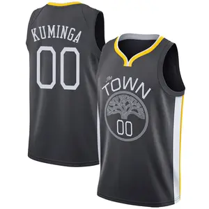 Golden State Warriors Swingman Gold Jonathan Kuminga Black Jersey - Statement Edition - Men's