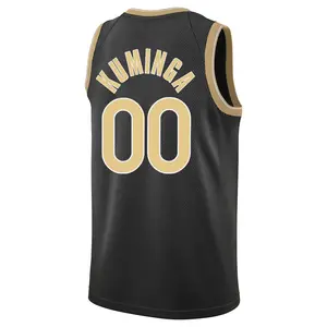 Golden State Warriors Swingman Gold Jonathan Kuminga Black Select Series Jersey - Youth