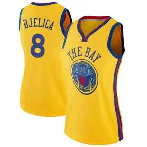 Golden State Warriors Swingman Gold Nemanja Bjelica Jersey - City Edition - Women's