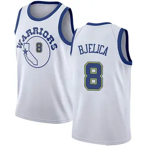 Golden State Warriors Swingman Gold Nemanja Bjelica White Hardwood Classics Jersey - Men's