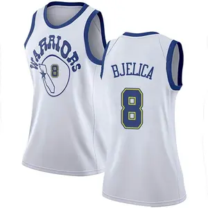 Golden State Warriors Swingman Gold Nemanja Bjelica White Hardwood Classics Jersey - Women's