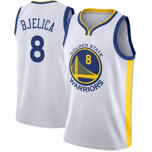 Golden State Warriors Swingman Gold Nemanja Bjelica White Jersey - Association Edition - Men's