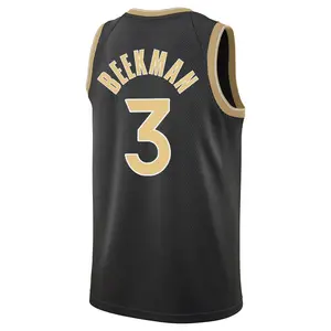 Golden State Warriors Swingman Gold Reece Beekman Black Select Series Jersey - Men's