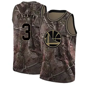 Golden State Warriors Swingman Gold Reece Beekman Camo Realtree Collection Jersey - Men's