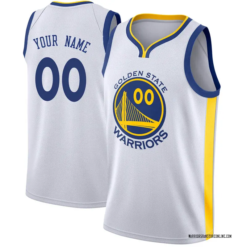 Nike Golden State Warriors Swingman Gold Custom White Jersey ...